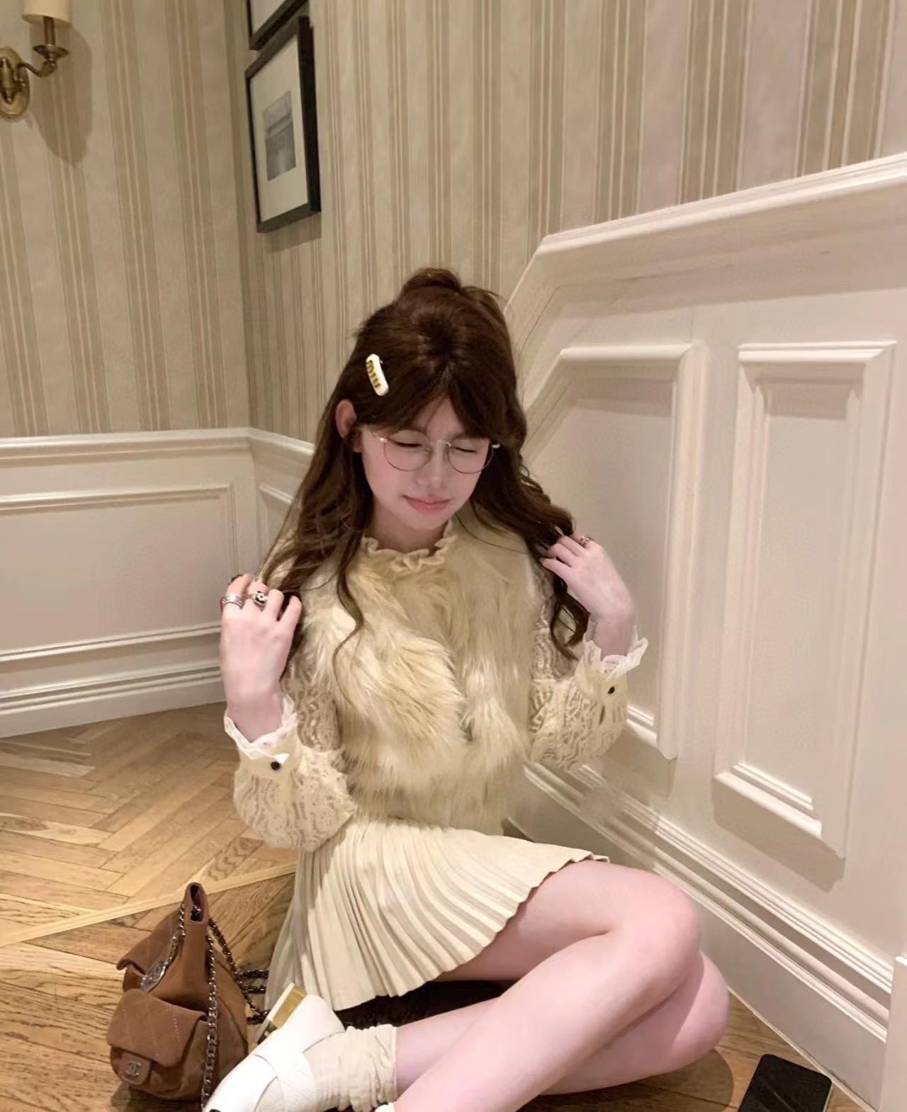 CHANE1 牛革チェーンバックパック【50％割引+送料無料】