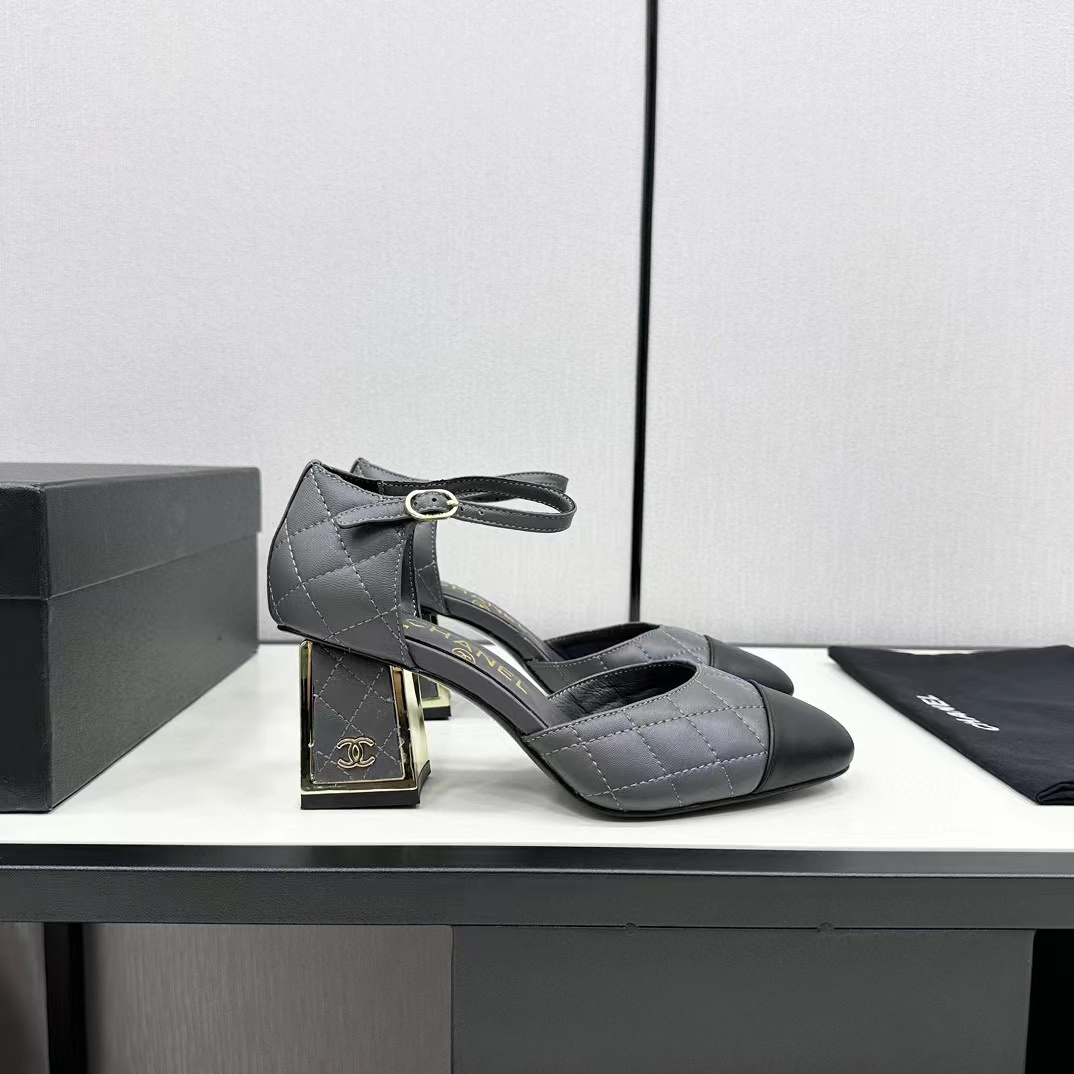 CHANE1 高品質シープスキン カラーブロック メリージェーン ハイヒール【50％割引+送料無料】