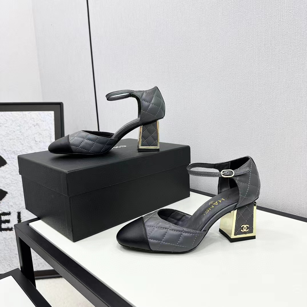 CHANE1 高品質シープスキン カラーブロック メリージェーン ハイヒール【50％割引+送料無料】