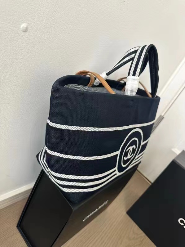 CHANE1 ストライプ ビーチバッグ【50％割引+送料無料】