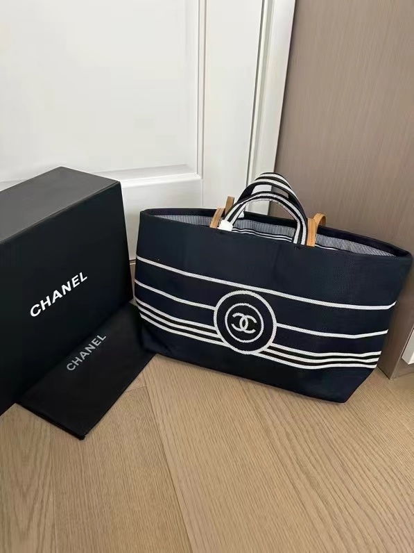 CHANE1 ストライプ ビーチバッグ【50％割引+送料無料】