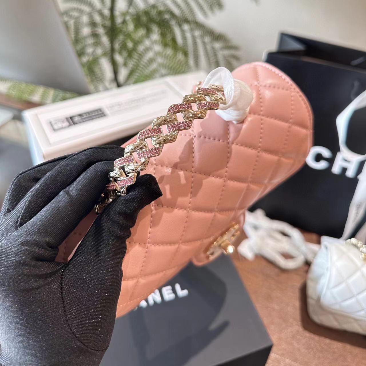 CHANE ダイヤモンド チェーン ハンドバッグ【50％割引+送料無料】