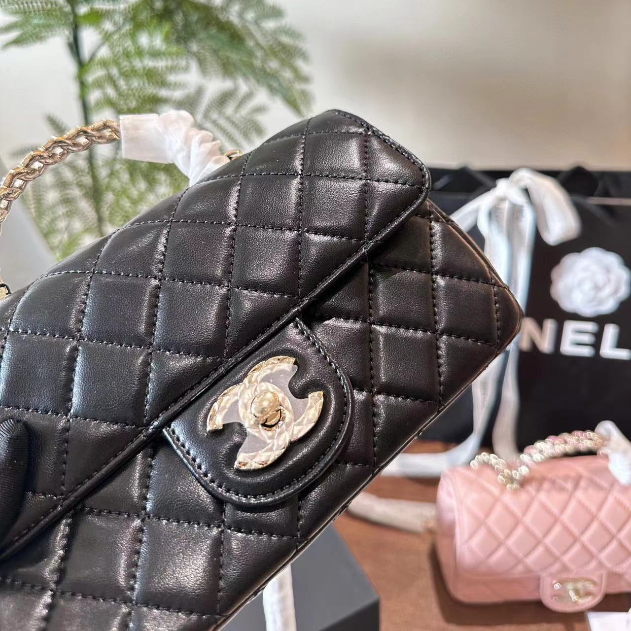 CHANE ダイヤモンド チェーン ハンドバッグ【50％割引+送料無料】