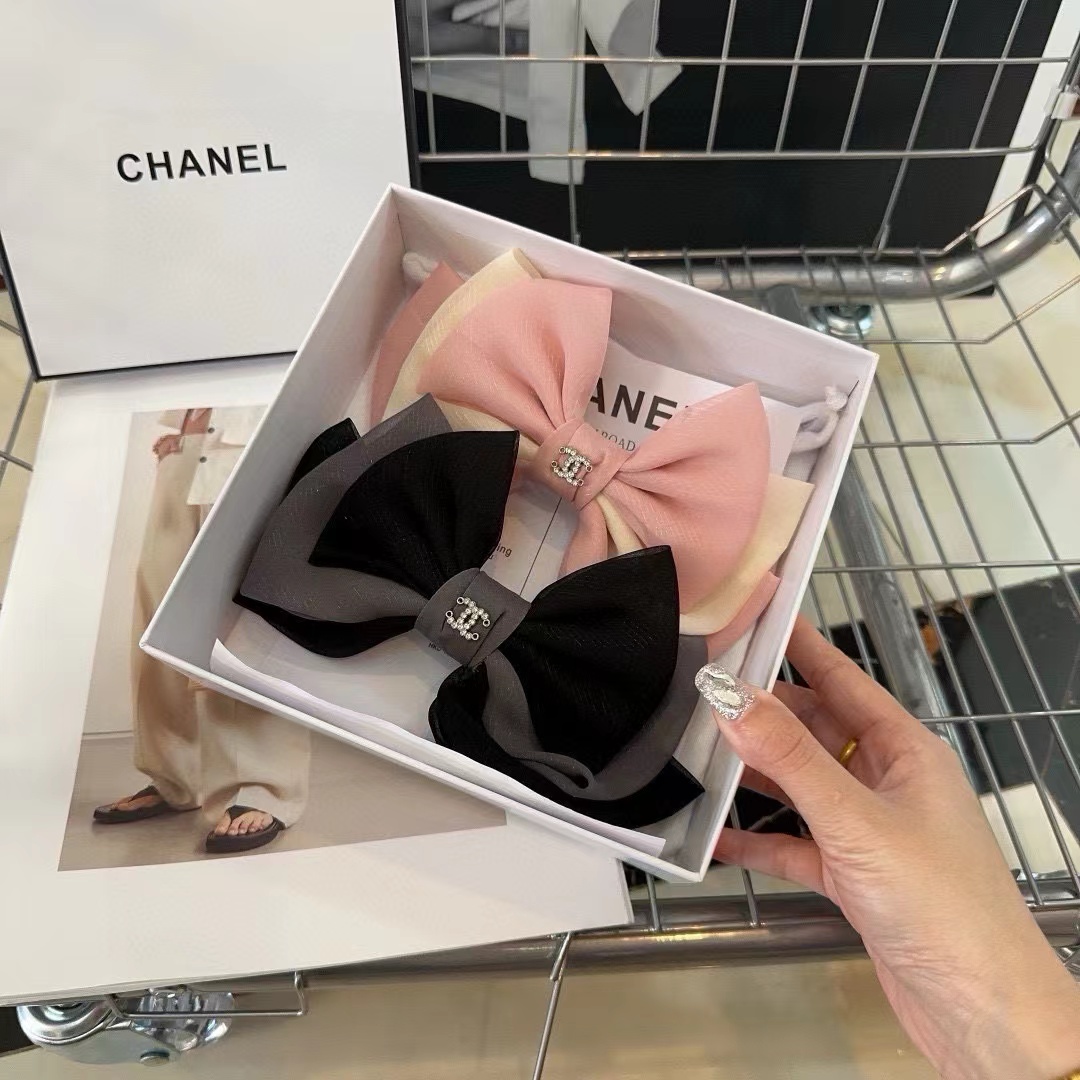 CHANE1 カラーブロックボウヘアクリップ【50％割引+送料無料】