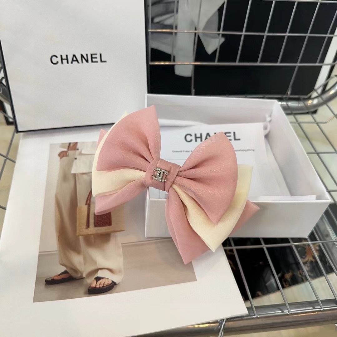 CHANE1 カラーブロックボウヘアクリップ【50％割引+送料無料】