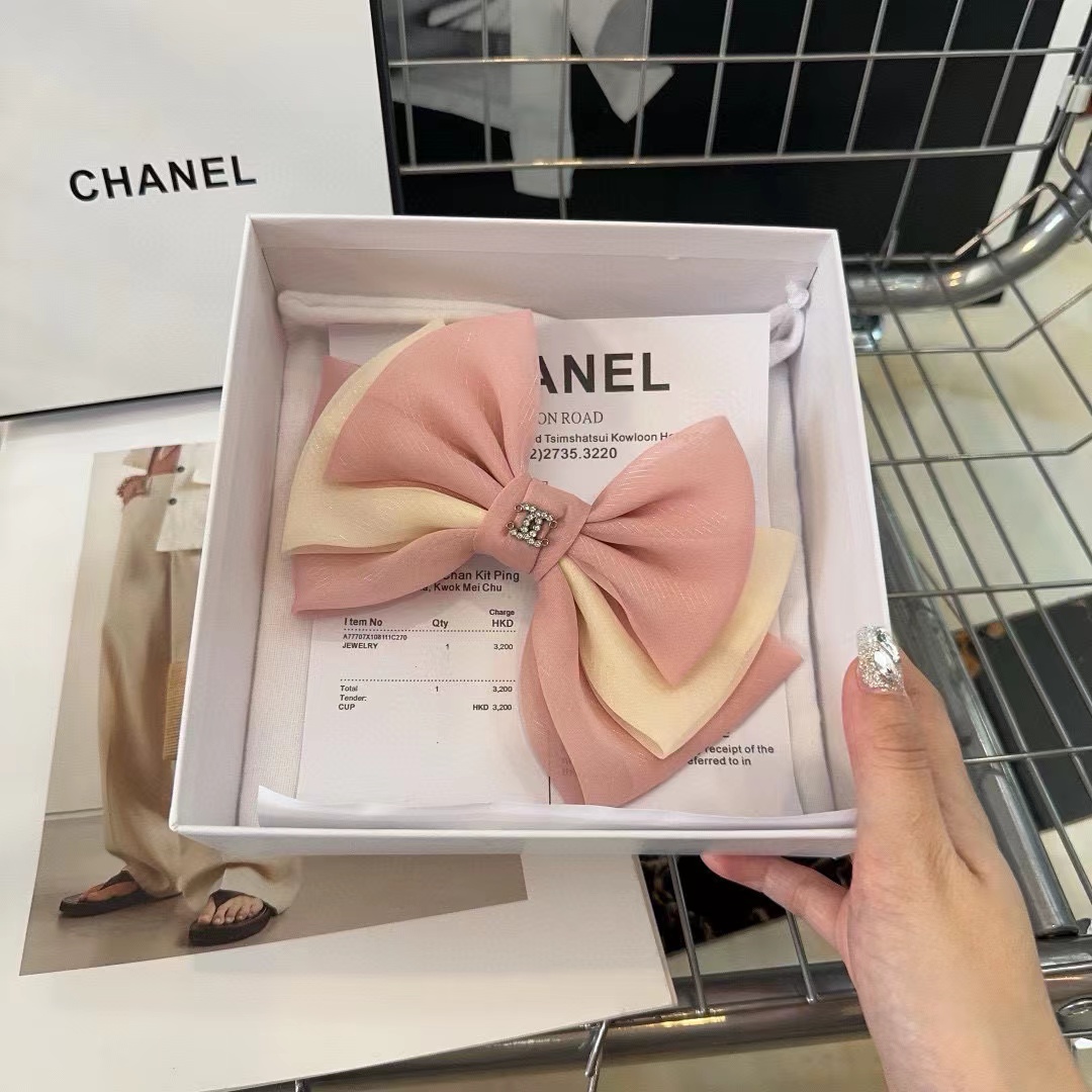 CHANE1 カラーブロックボウヘアクリップ【50％割引+送料無料】
