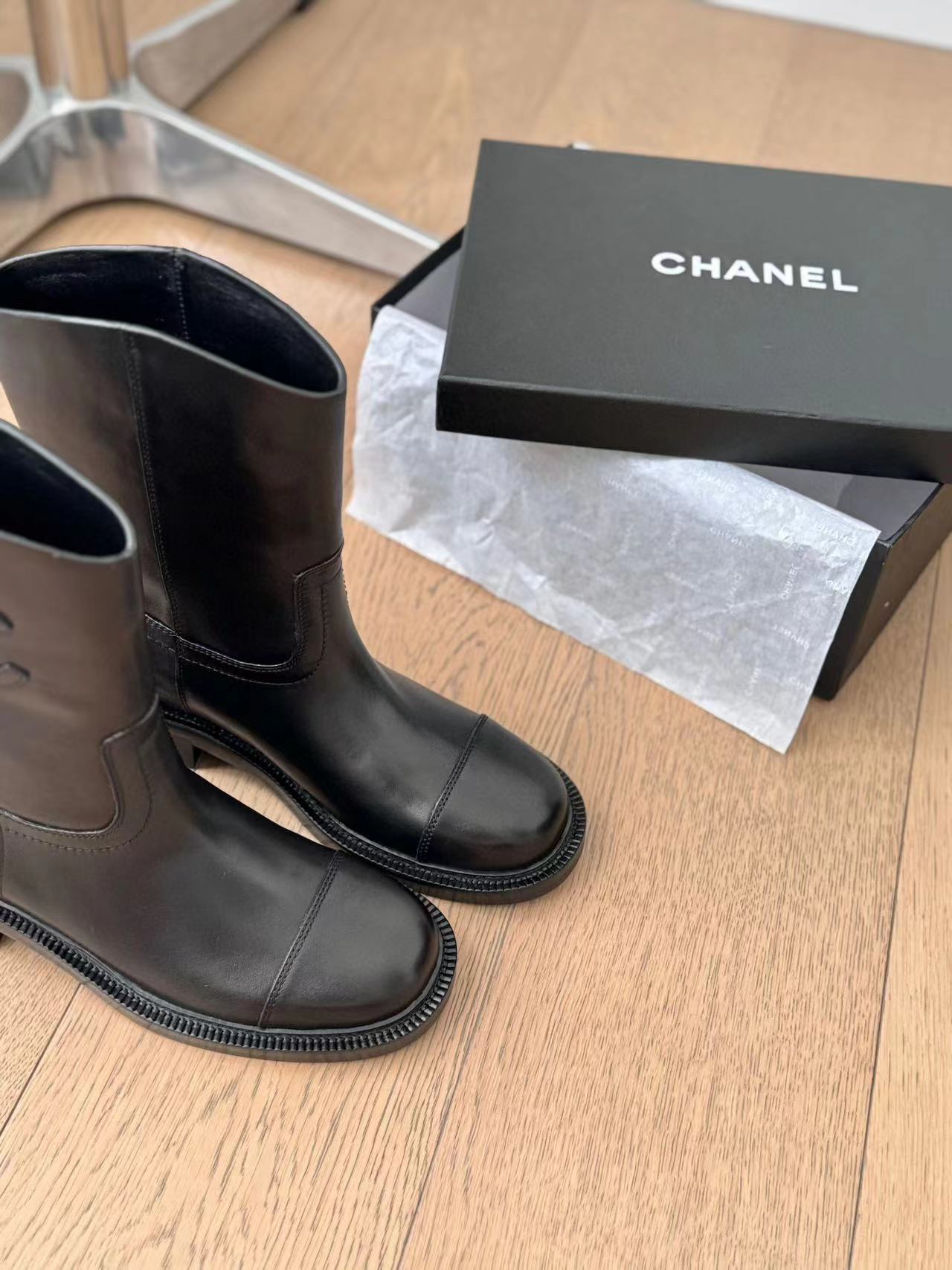 CHANE1 高品質ダブル C シープスキン ブーツ【50％割引+送料無料】