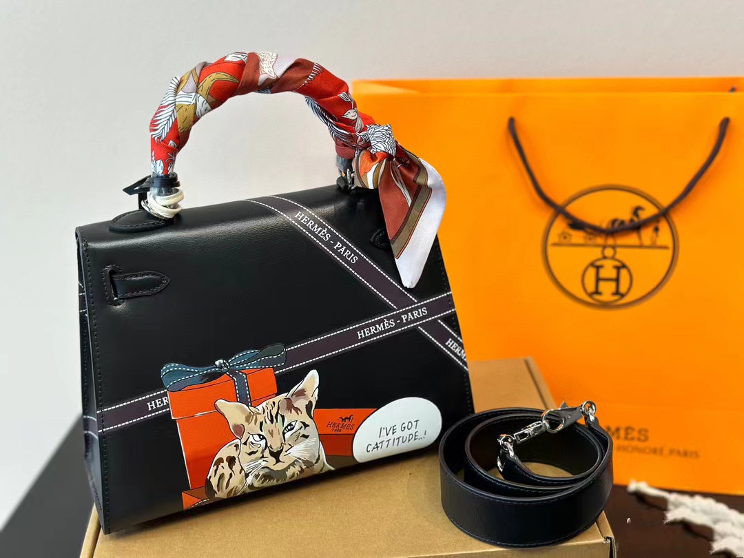 HERME5 高品質 kelly 猫のハンドバッグ【50％割引+送料無料】