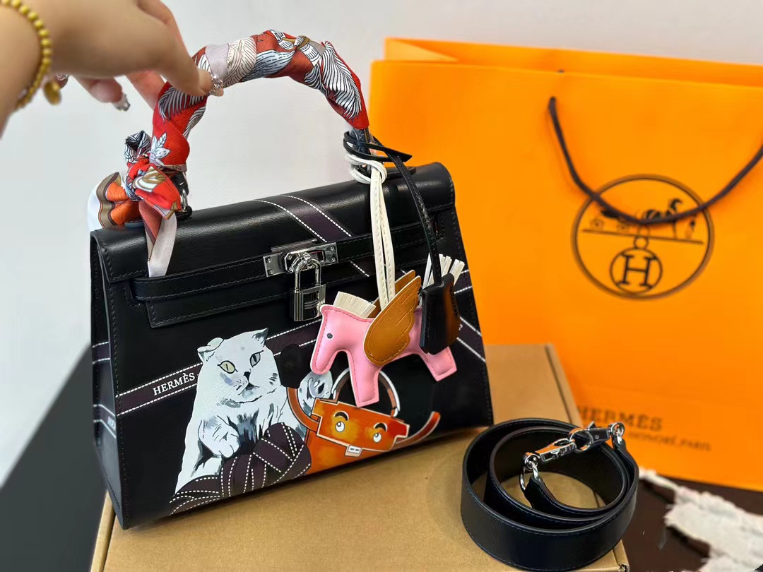 HERME5 高品質 kelly 猫のハンドバッグ【50％割引+送料無料】