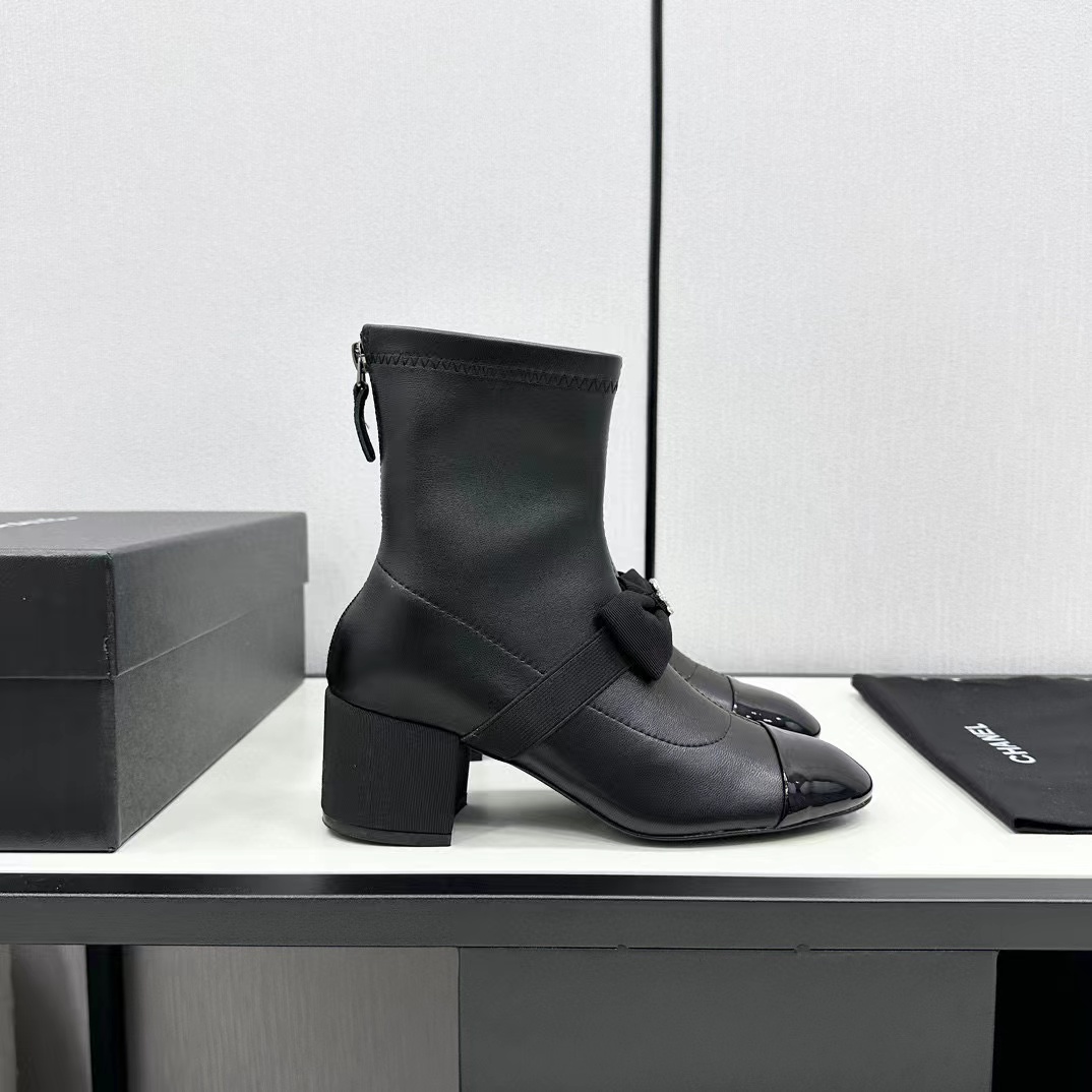 CHANE1 高品質シープスキン ボウ ブーツ【50％割引+送料無料】