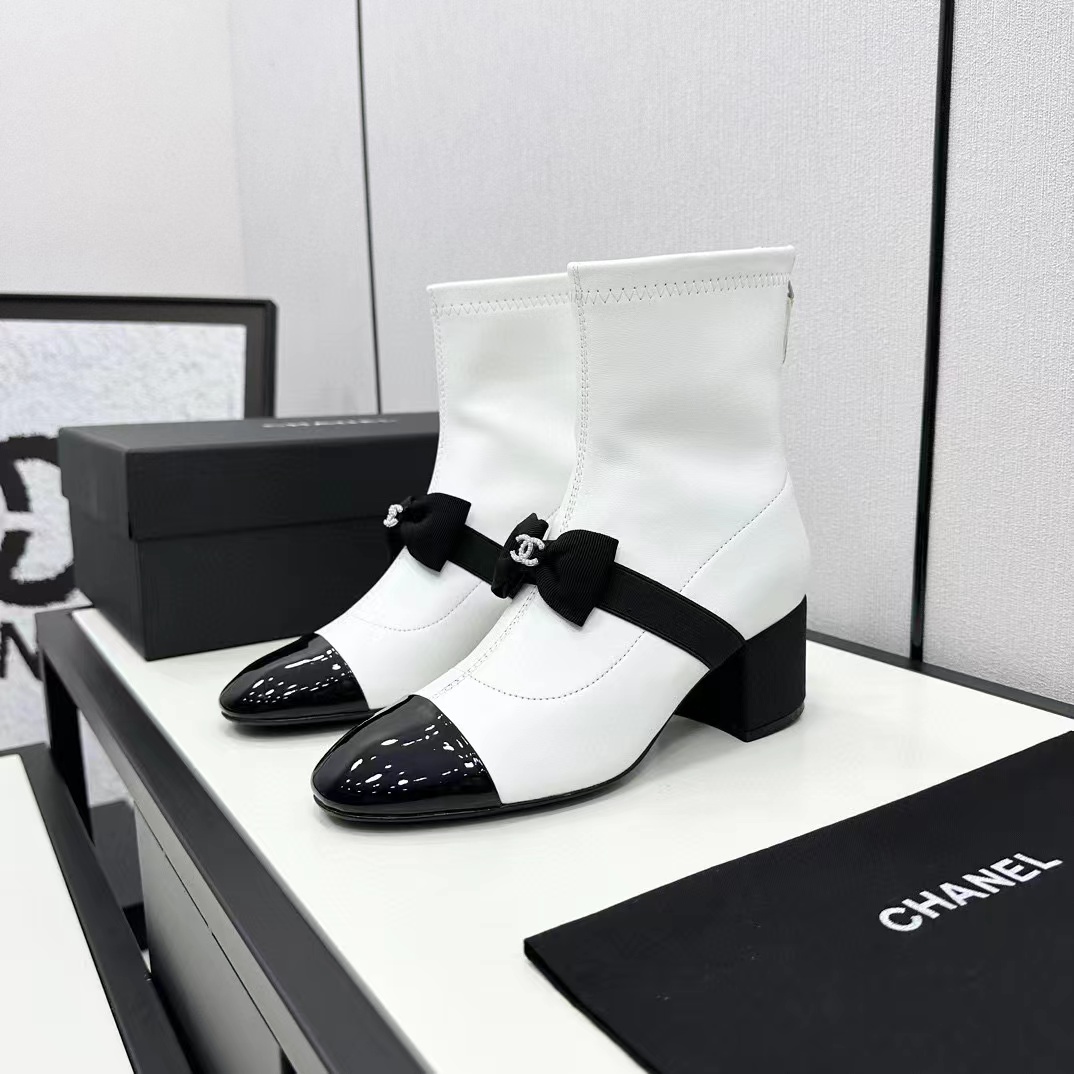 CHANE1 高品質シープスキン ボウ ブーツ【50％割引+送料無料】