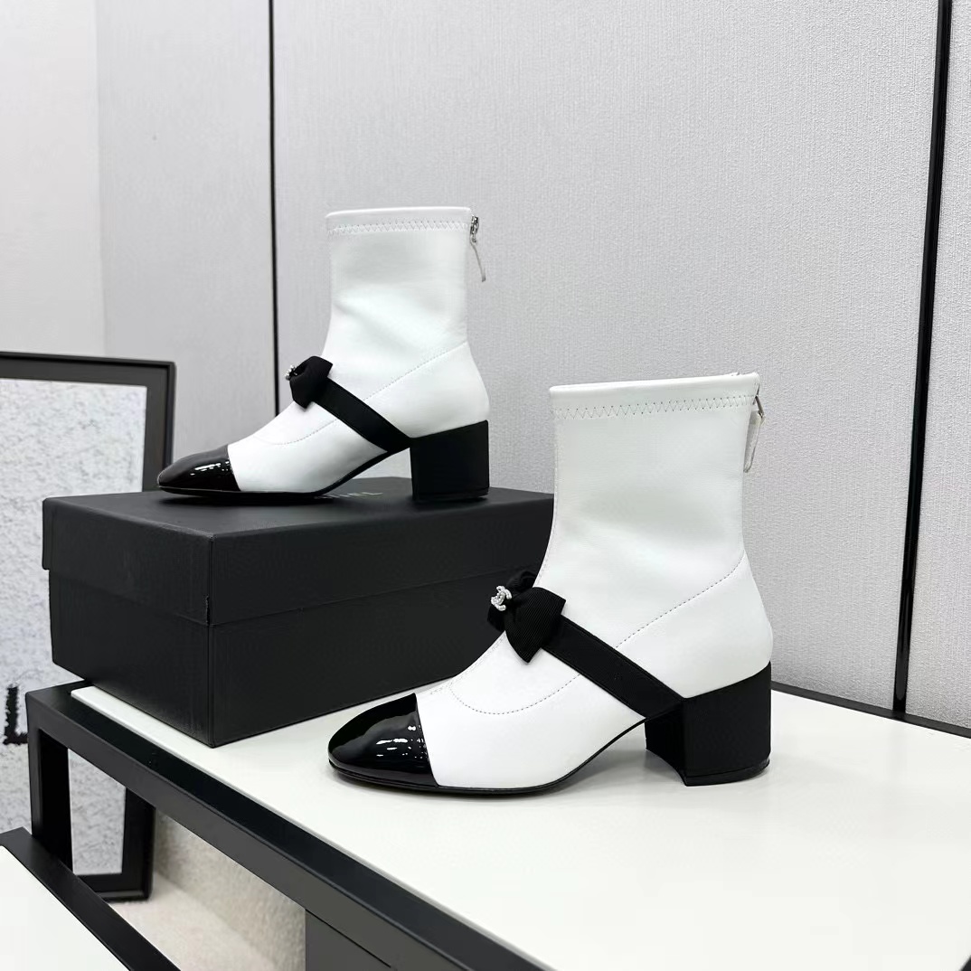 CHANE1 高品質シープスキン ボウ ブーツ【50％割引+送料無料】