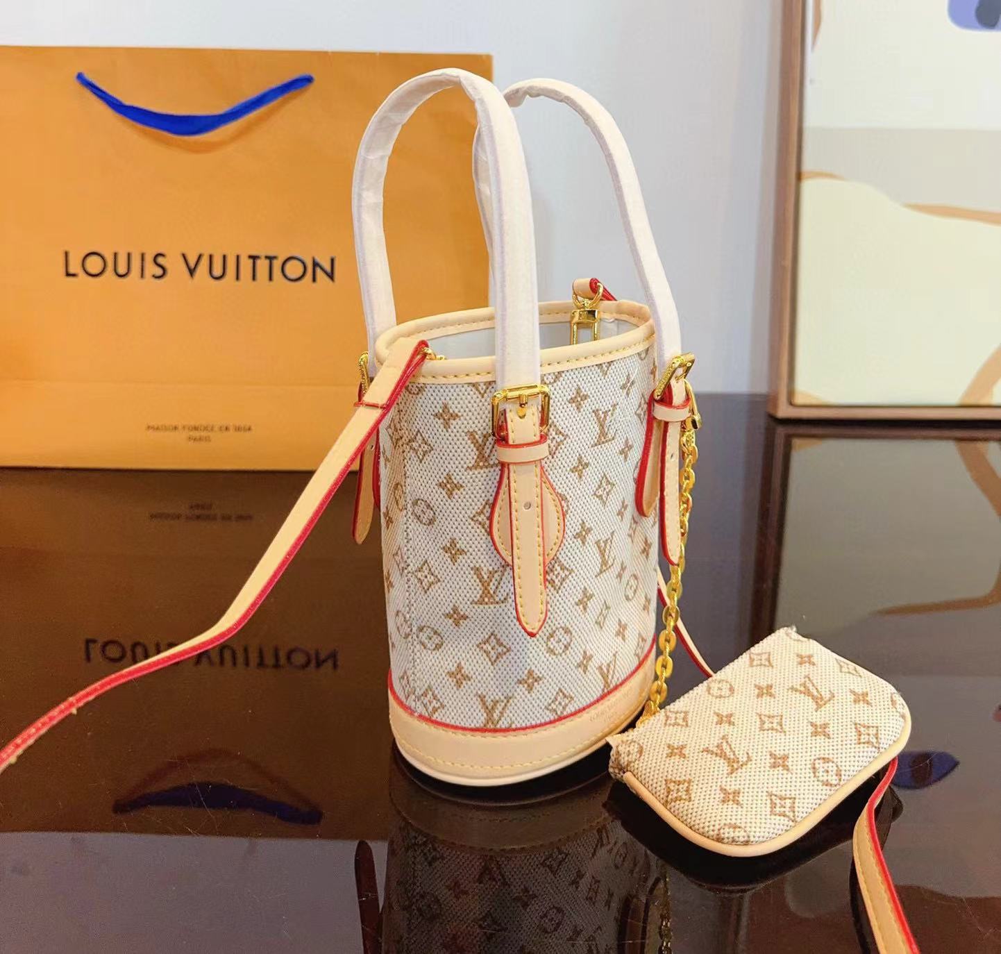 LV キャンバス バケットバッグ【50％割引+送料無料】