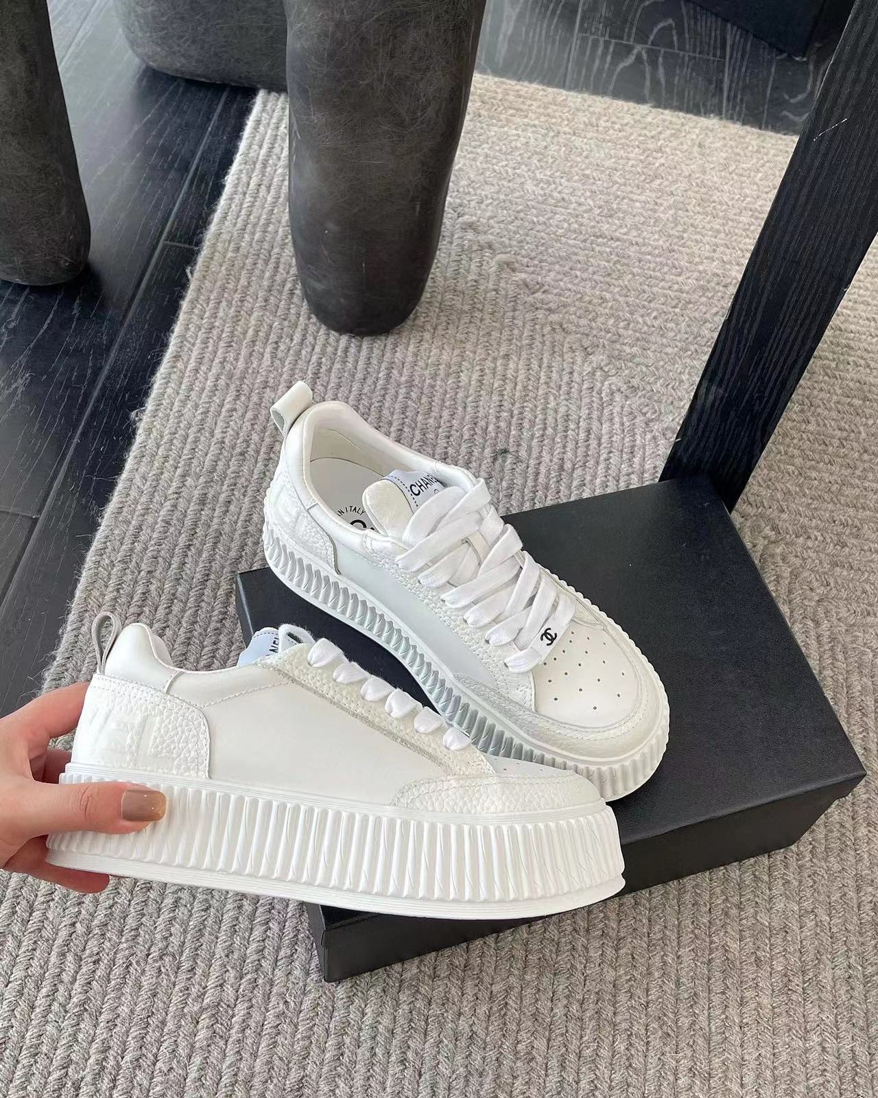 CHANE1 高品質レースアップパンダカジュアルシューズ【50％割引+送料無料】