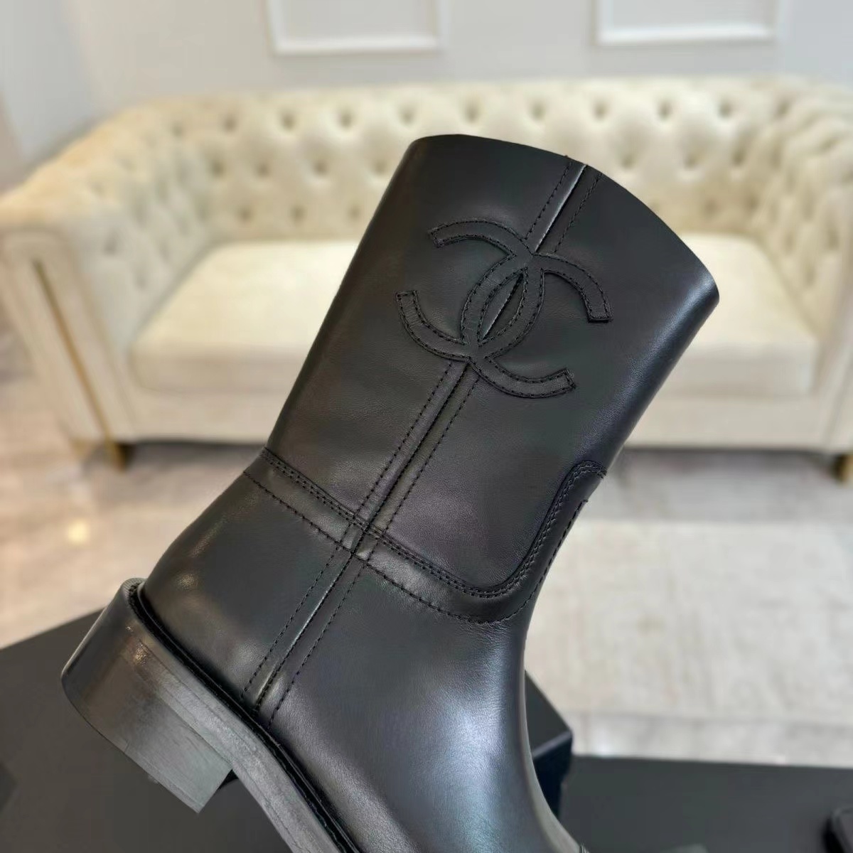 CHANE1 シンプルダブルCショートブーツ【50％割引+送料無料】