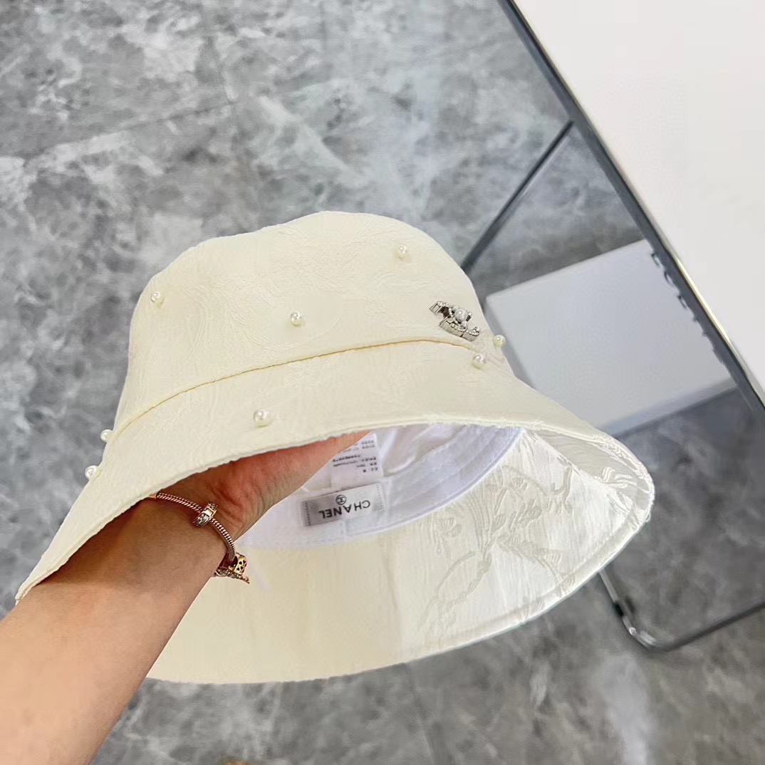 CHANE1 ダブルCパールバケットハット【50％割引+送料無料】