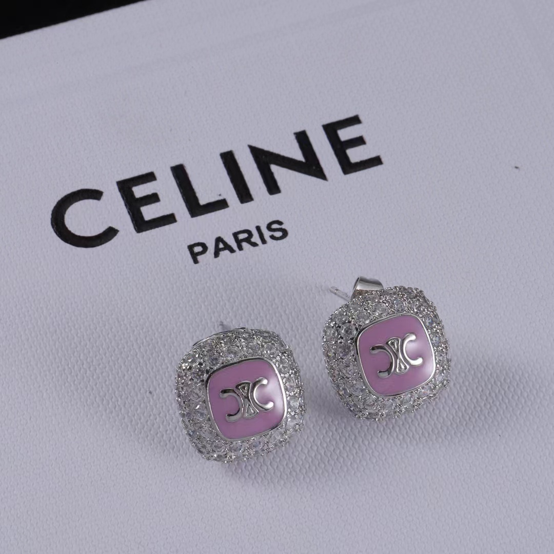 CEL1NE 凱旋門 ダイヤモンド スクエア スタッド ピアス【50％割引+送料無料】