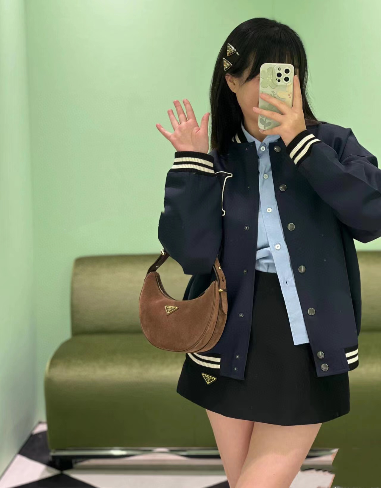 PR4DA スエード脇下バッグ【50％割引+送料無料】