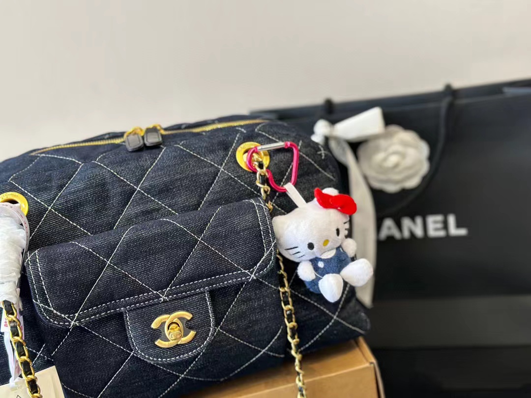 CHANE1 チェーンデニムボーリングバッグ【50％割引+送料無料】