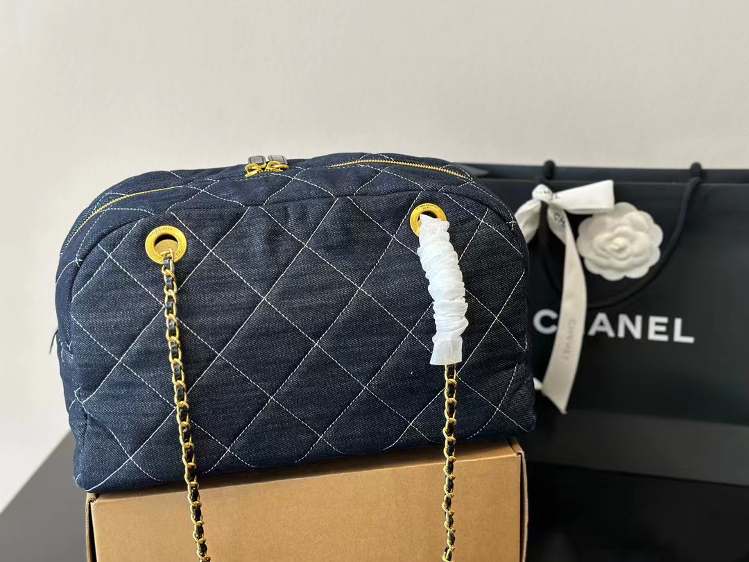 CHANE1 チェーンデニムボーリングバッグ【50％割引+送料無料】