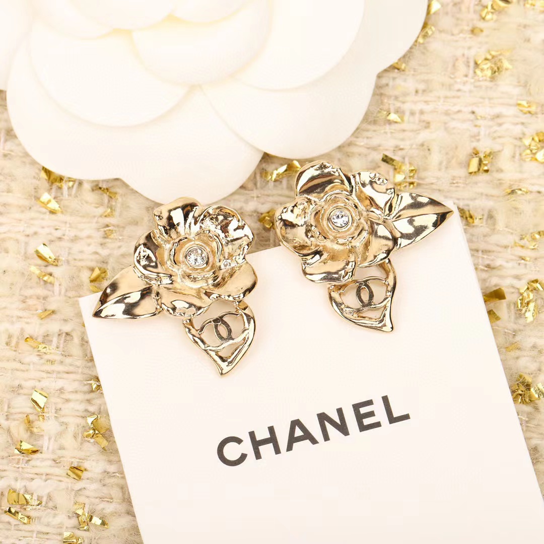 CHANE1 カメリア ダイヤモンド スタッド ピアス【50％割引+送料無料】