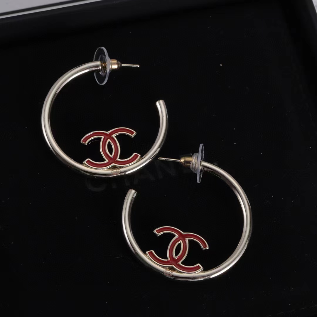 CHANE1 ダブルC イヤリング【50％割引+送料無料】