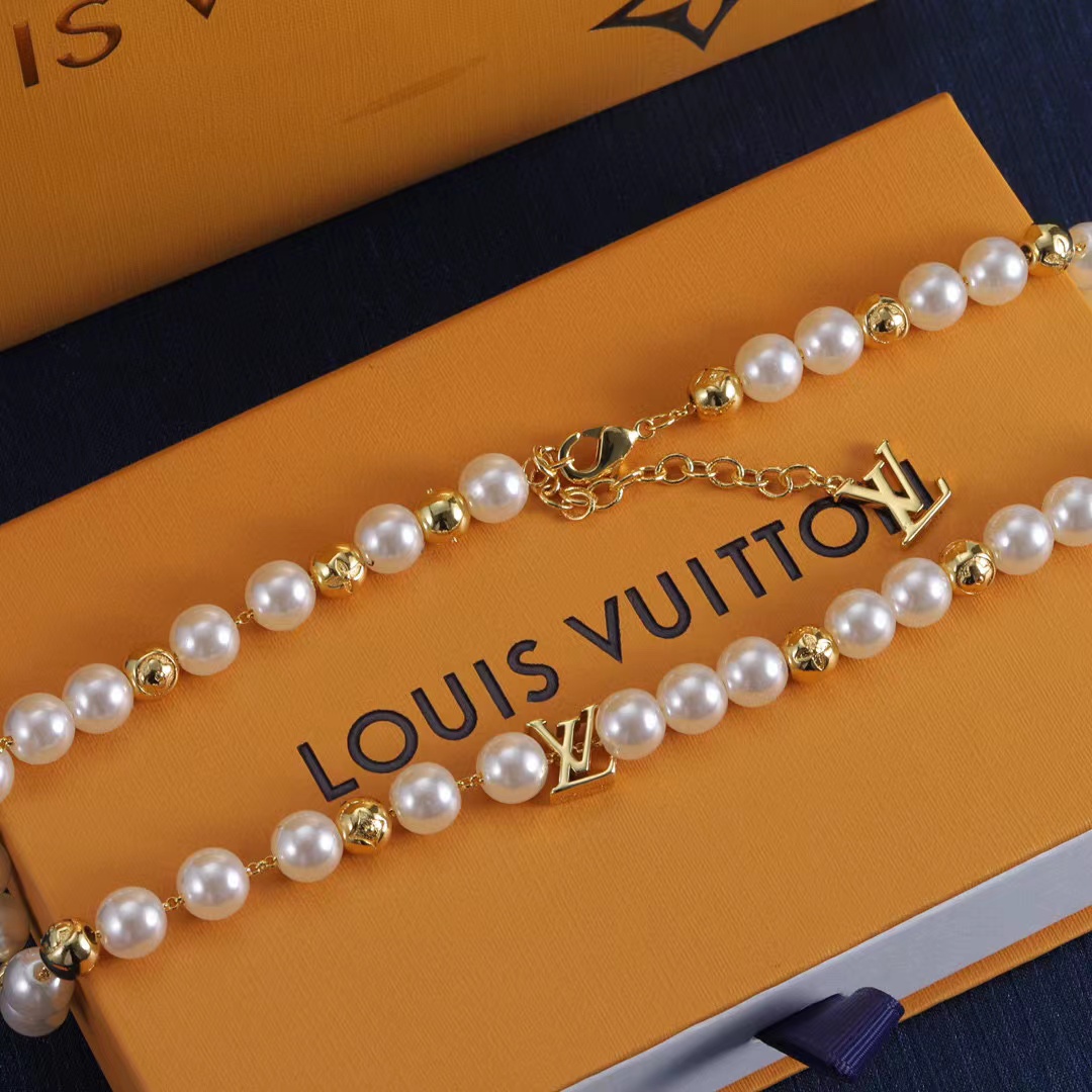 LV シンプルパールネックレス【50％割引+送料無料】