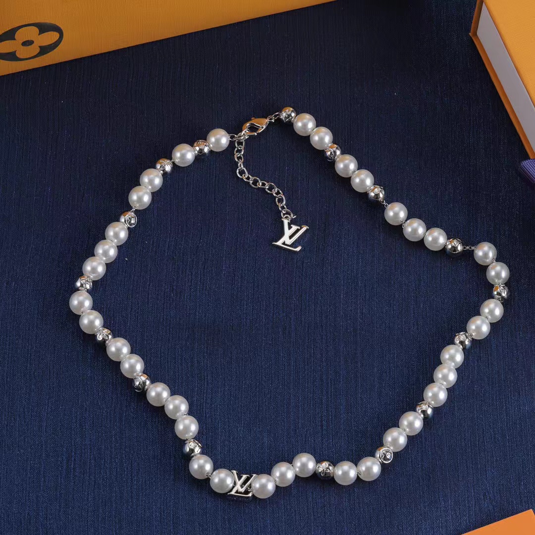 LV シンプルパールネックレス【50％割引+送料無料】