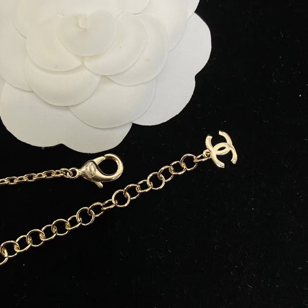 CHANE1 ボウ ダブル C ダイヤモンド ネックレス【50％割引+送料無料】