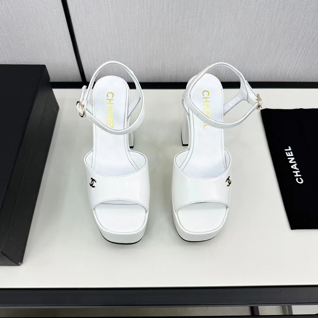 CHANE1 高品質ダブル C 牛革ハイヒール【50％割引+送料無料】