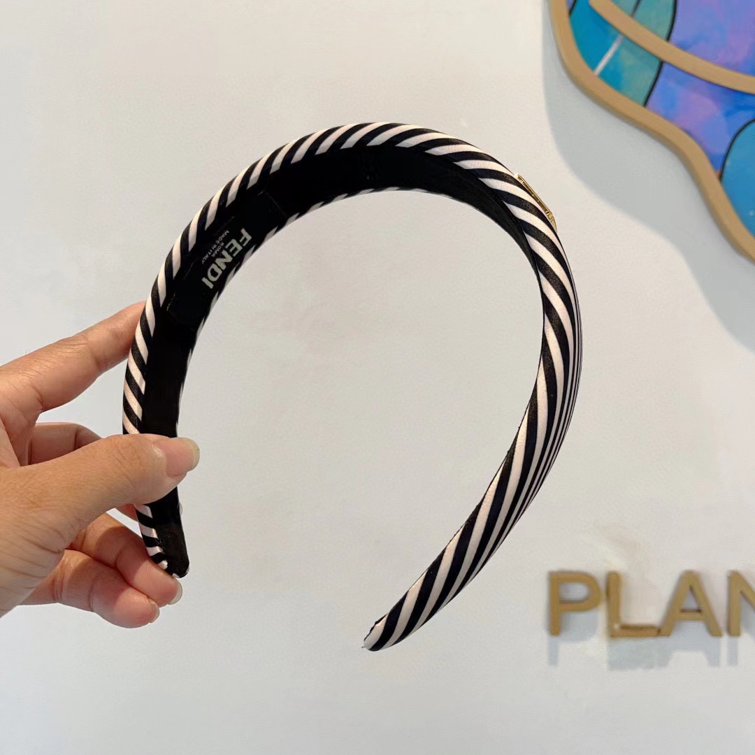 FEND1 ストライプシンプルヘッドバンド【50％割引+送料無料】