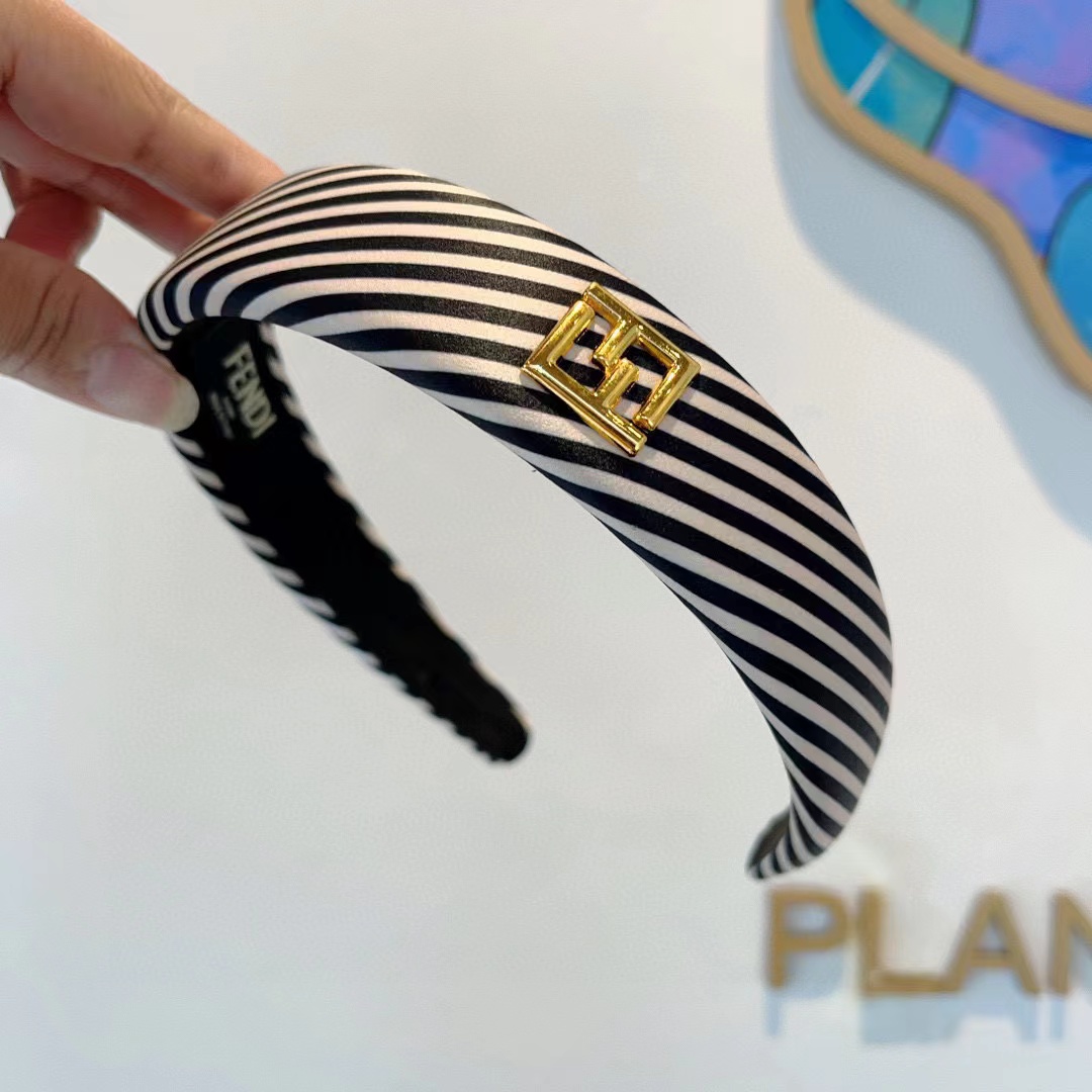 FEND1 ストライプシンプルヘッドバンド【50％割引+送料無料】
