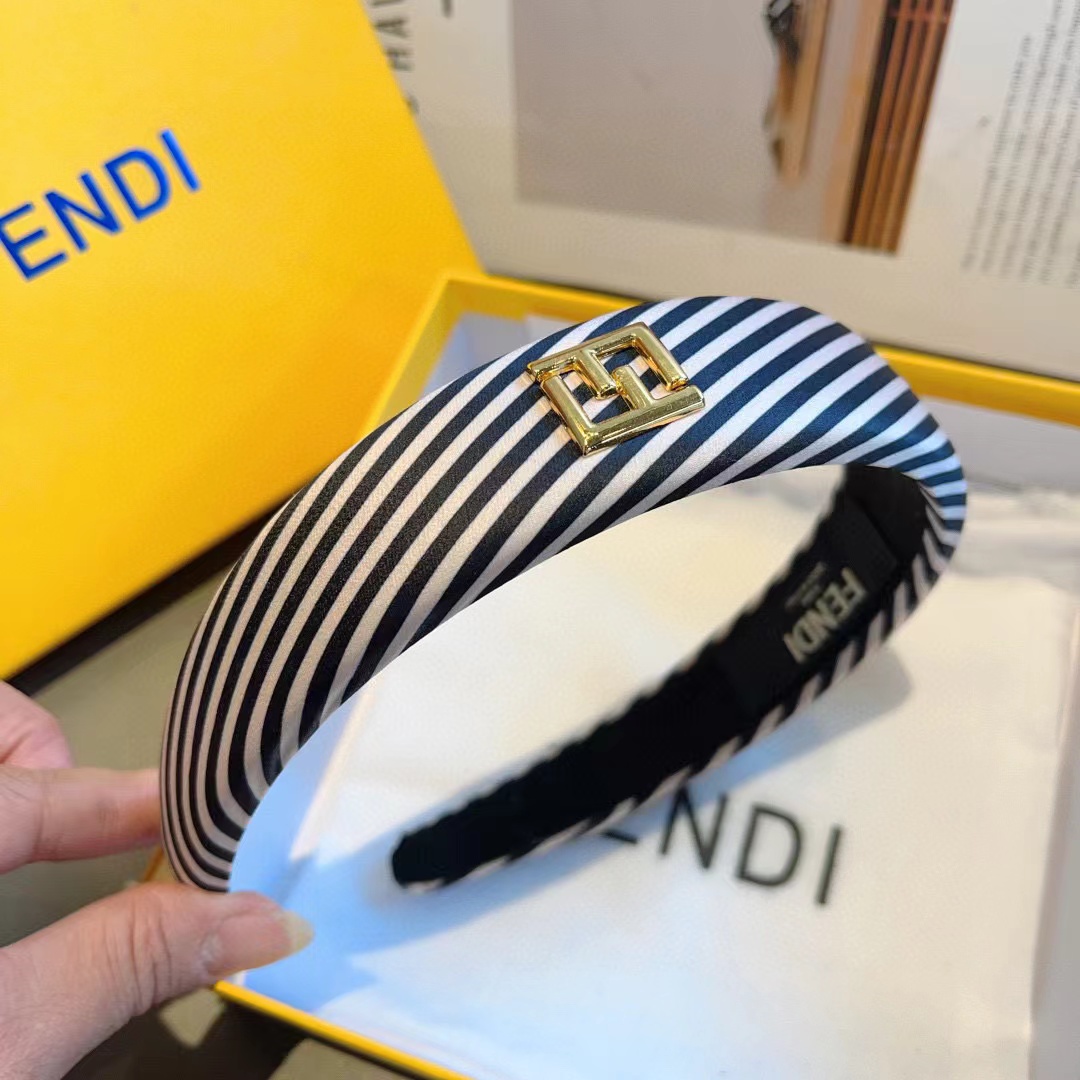 FEND1 ストライプシンプルヘッドバンド【50％割引+送料無料】