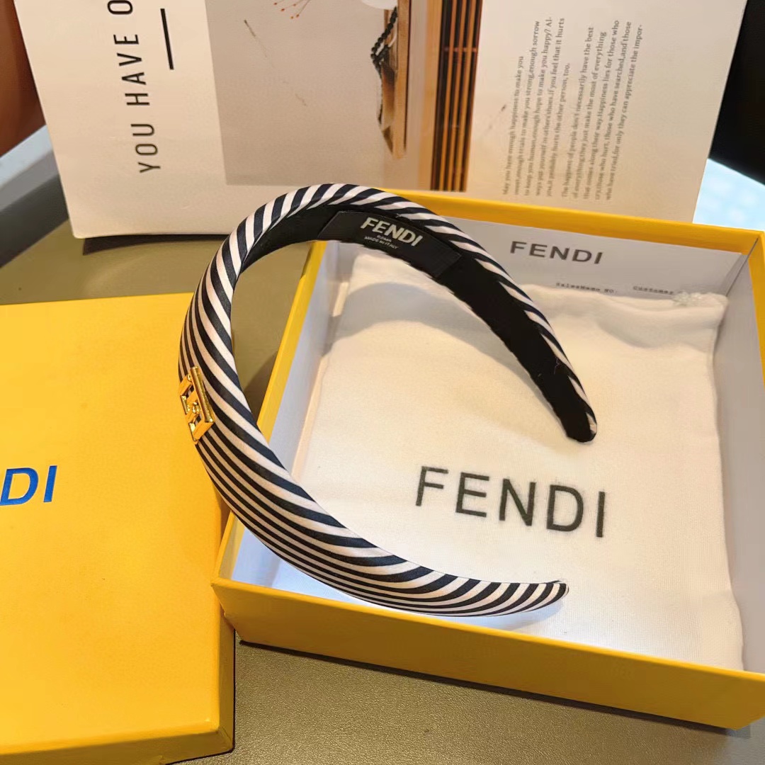 FEND1 ストライプシンプルヘッドバンド【50％割引+送料無料】