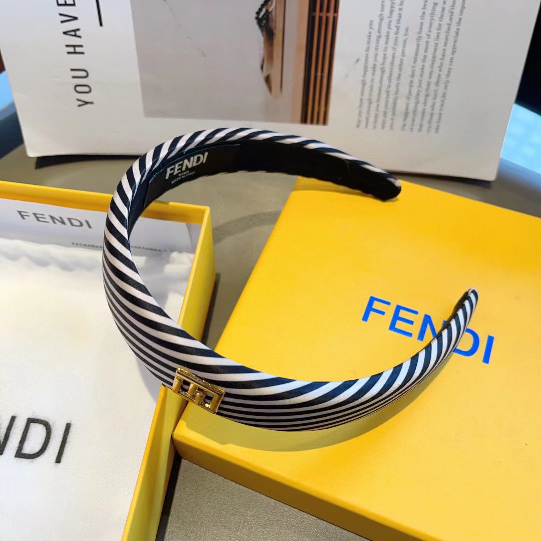 FEND1 ストライプシンプルヘッドバンド【50％割引+送料無料】