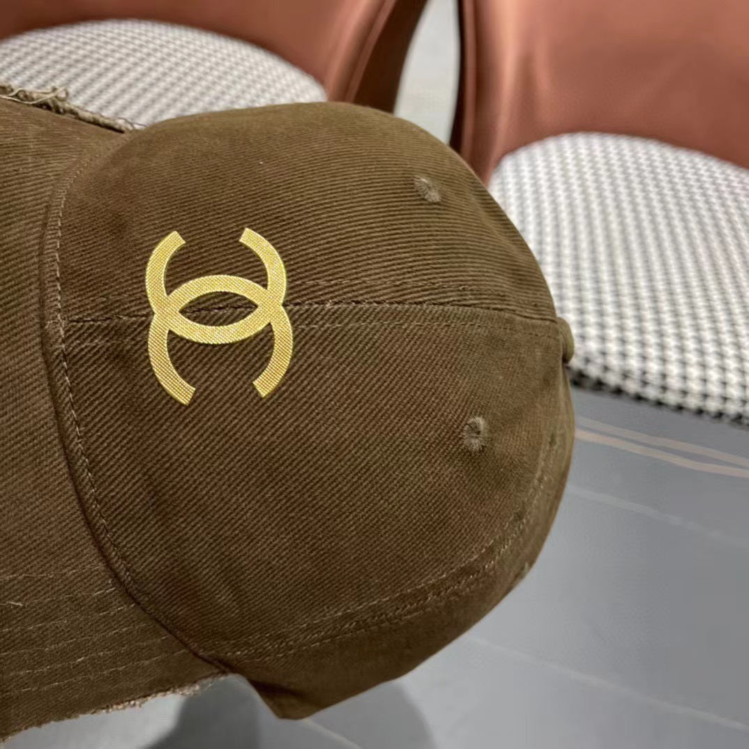 CHANE1 ダブルCロゴ デニムベースボールキャップ【50％割引+送料無料】