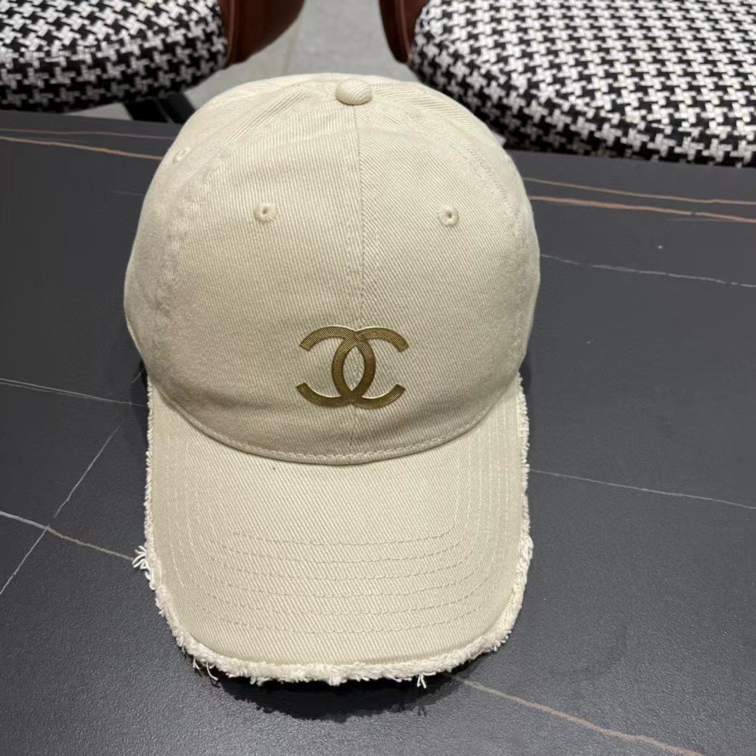 CHANE1 ダブルCロゴ デニムベースボールキャップ【50％割引+送料無料】