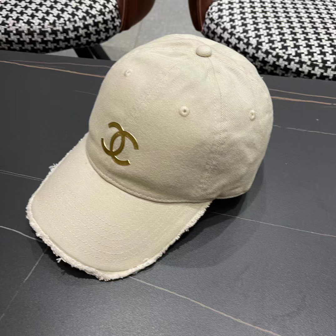 CHANE1 ダブルCロゴ デニムベースボールキャップ【50％割引+送料無料】