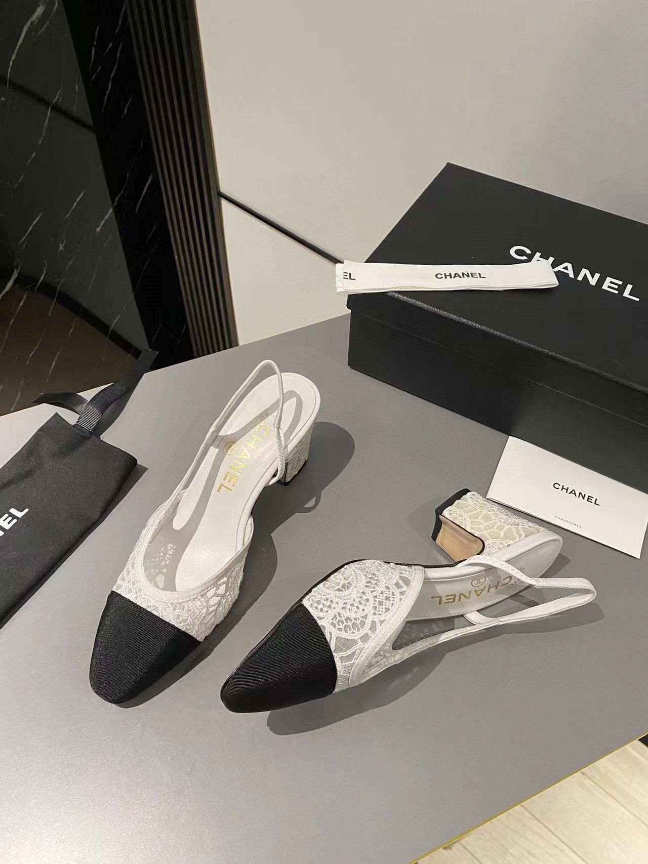 CHANE1 高級レースローヒール【50％割引+送料無料】