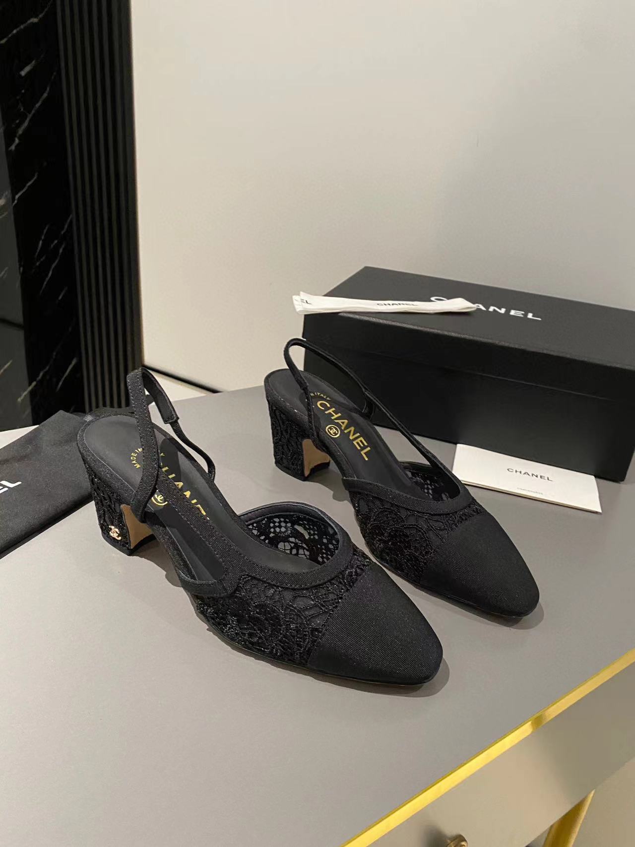 CHANE1 高級レースローヒール【50％割引+送料無料】