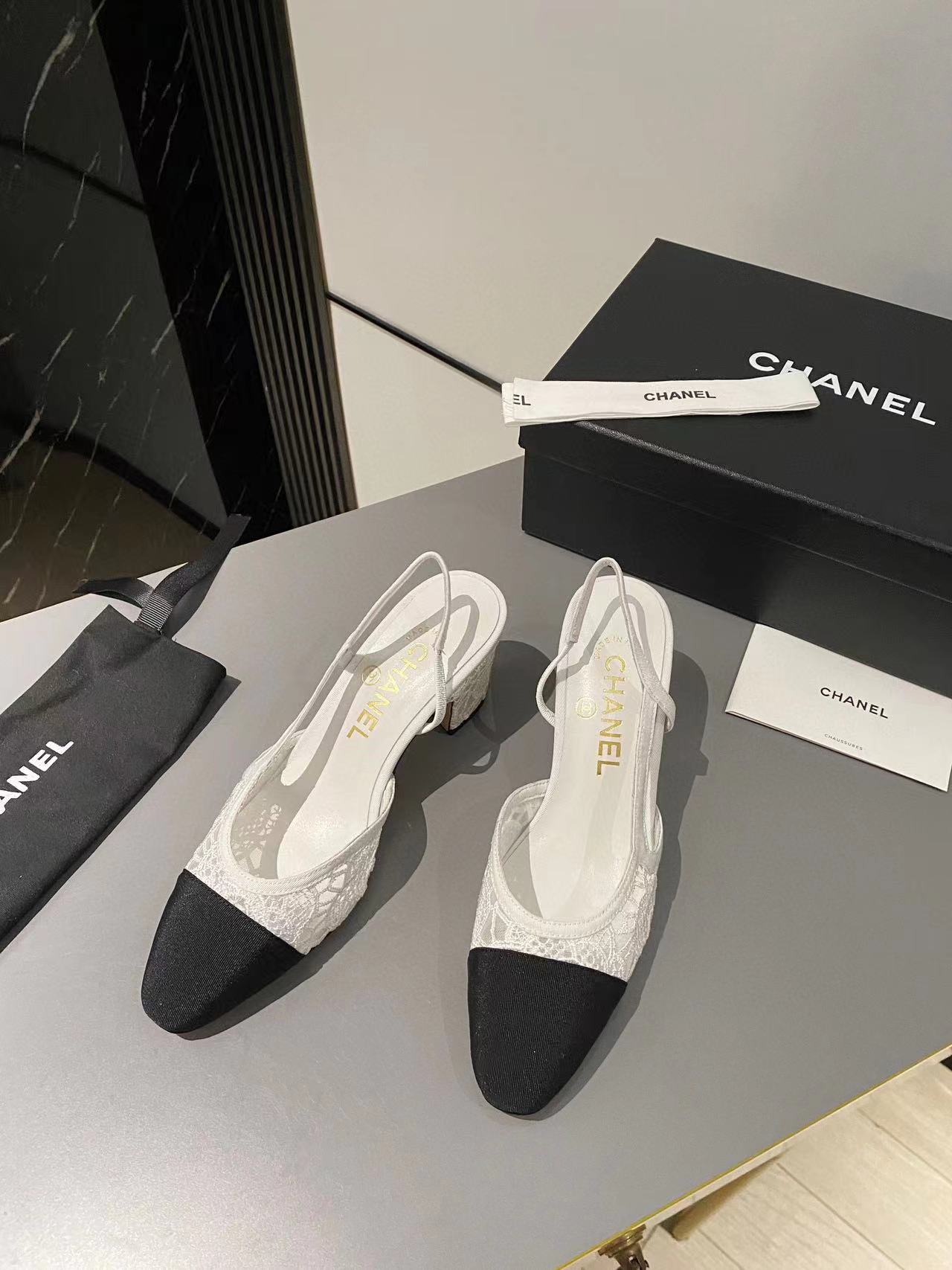 CHANE1 高級レースローヒール【50％割引+送料無料】