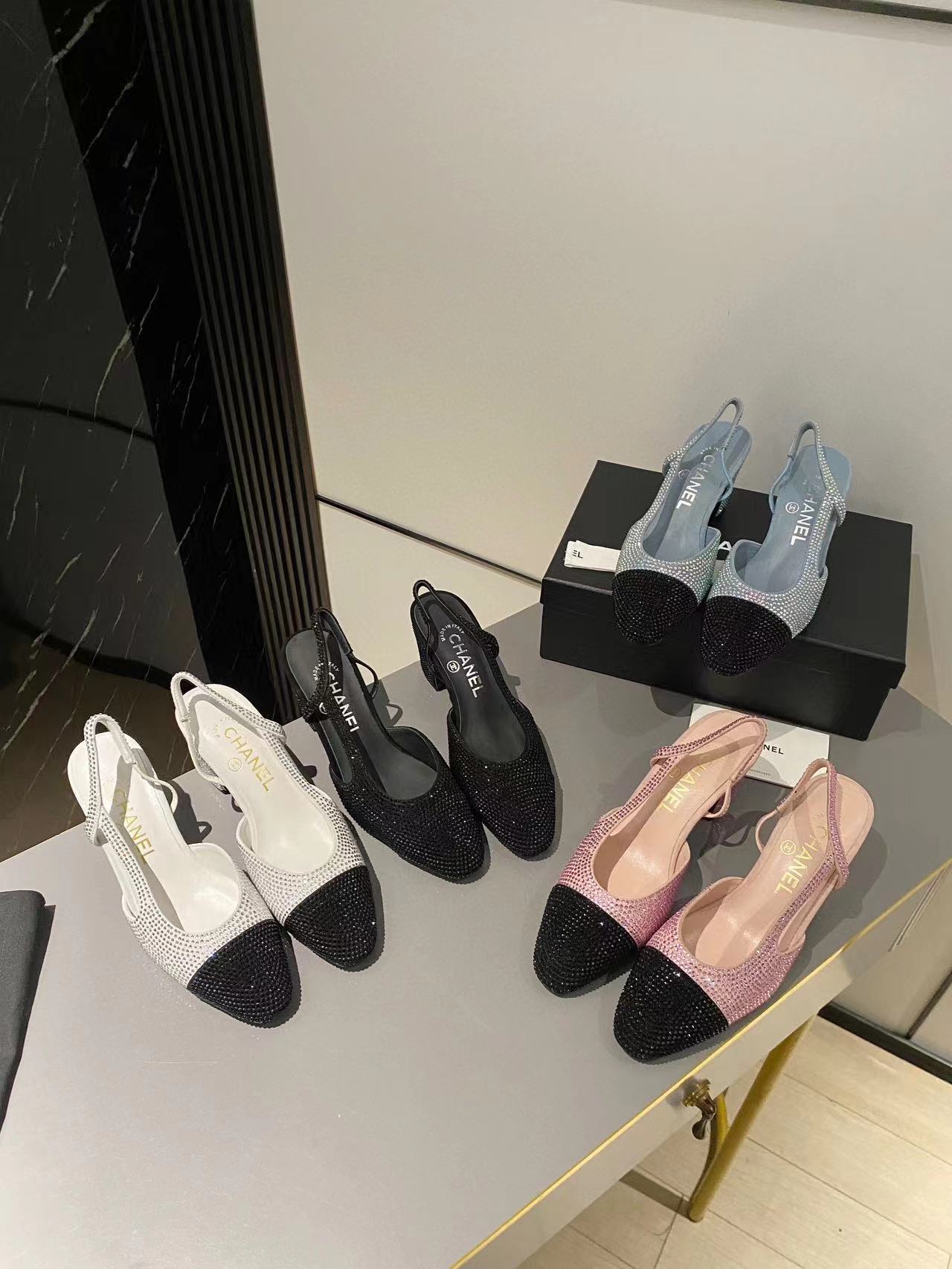 CHANE1 高品質ダイヤモンド ハイヒール サンダル【50％割引+送料無料】