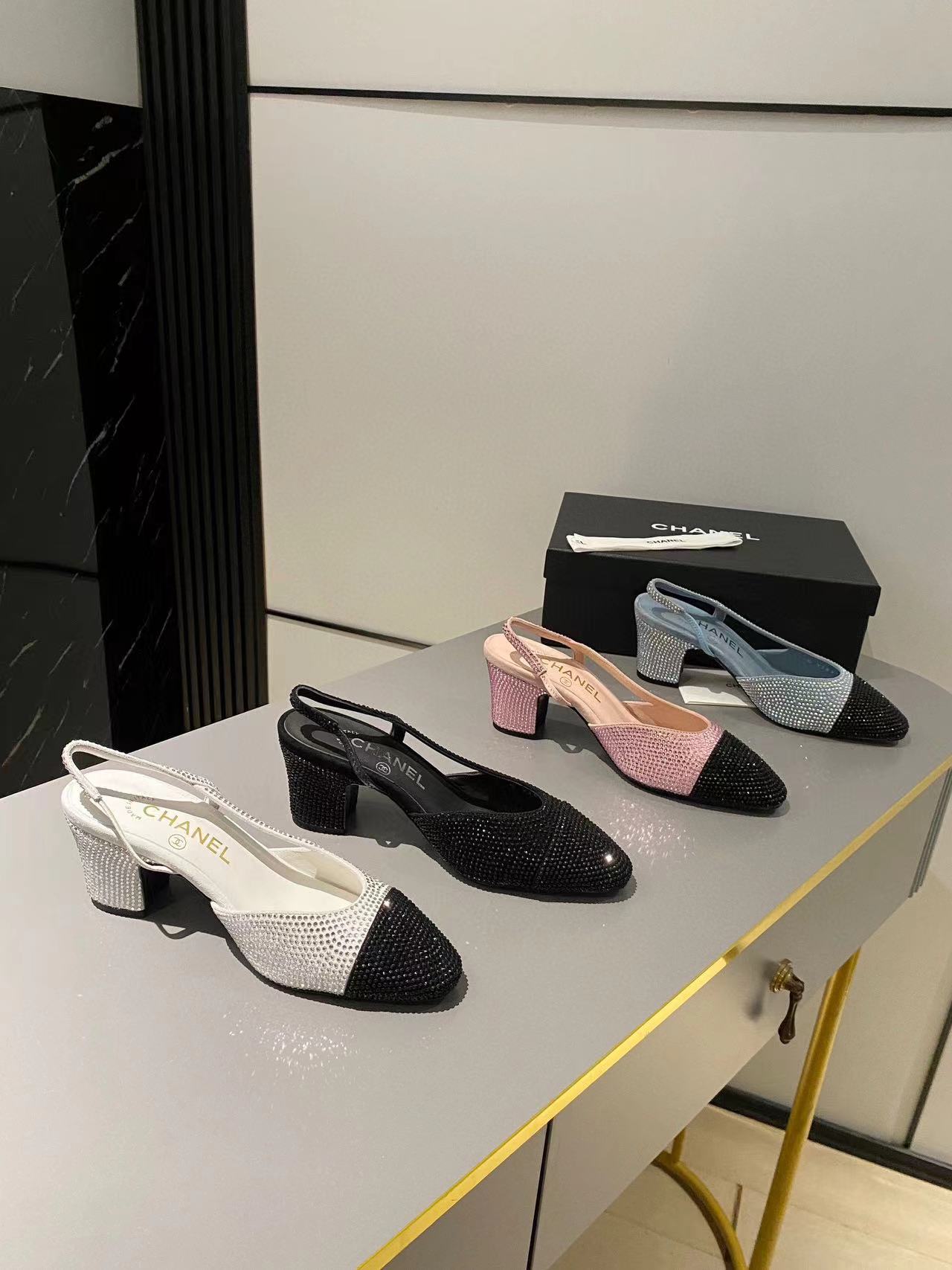 CHANE1 高品質ダイヤモンド ハイヒール サンダル【50％割引+送料無料】