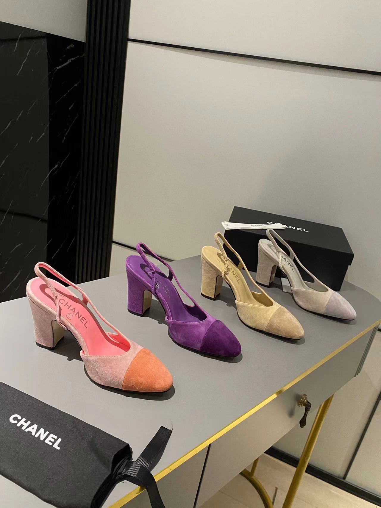 CHANE1 高品質シープスキン クラシック カラーブロック ハイヒール【50％割引+送料無料】