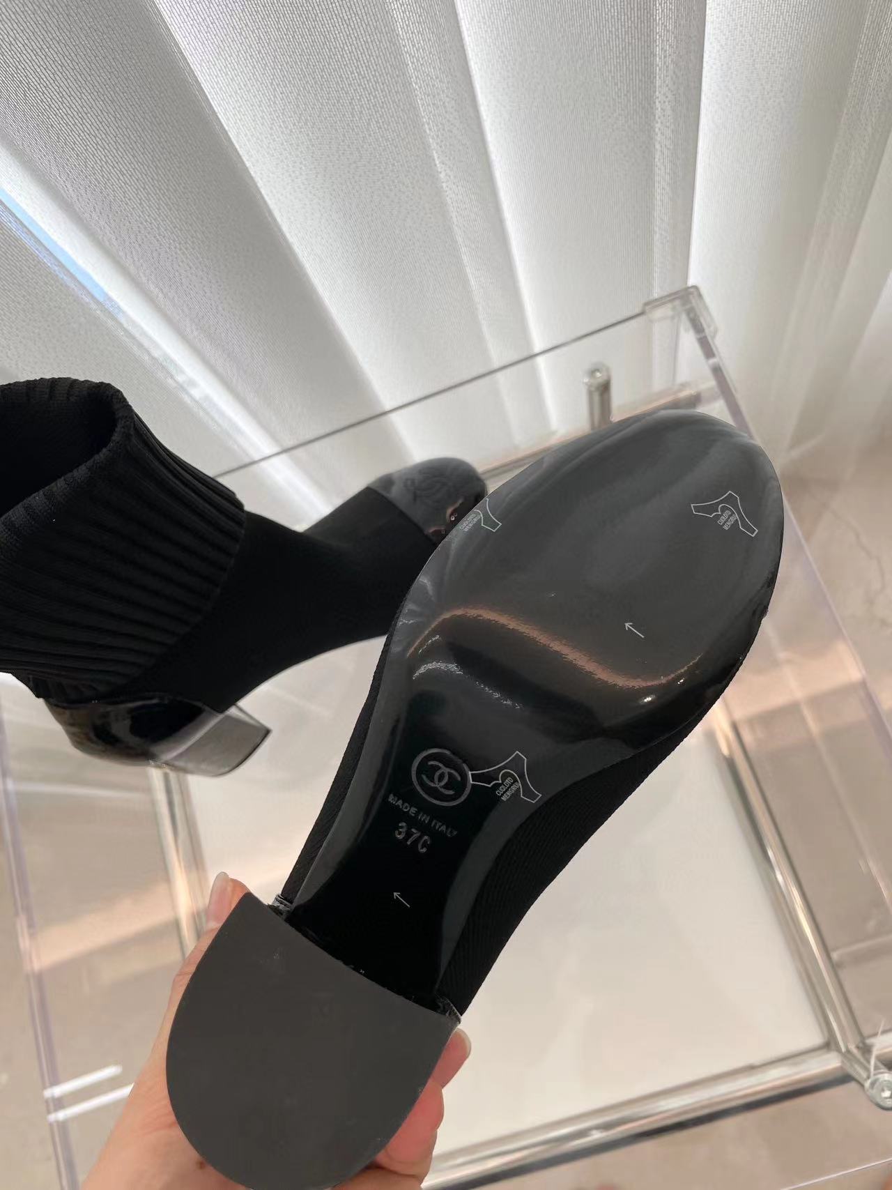 CHANE1 高品質パテントレザーウールブーツ【50％割引+送料無料】