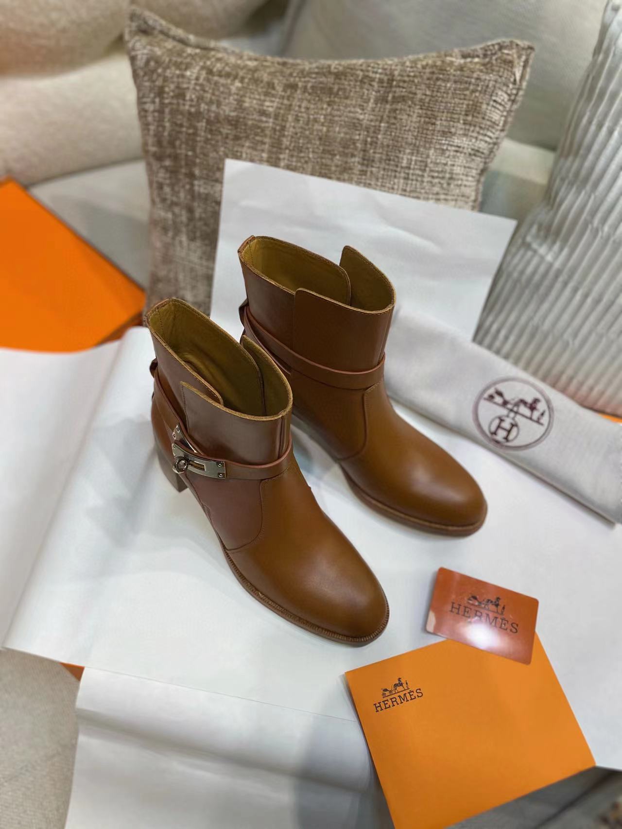 HERME5 高品質シープスキン ハイヒールブーツ【50％割引+送料無料】