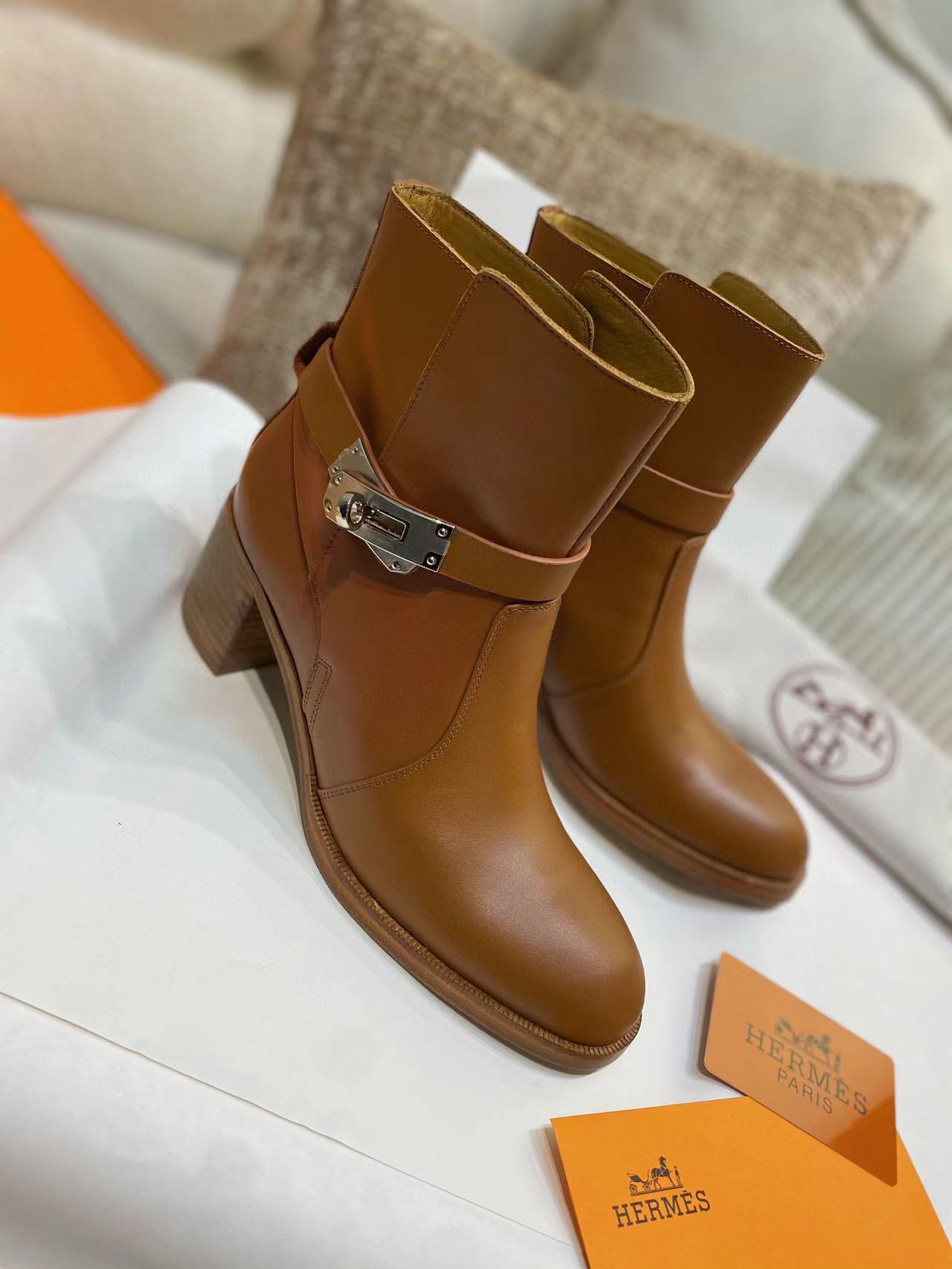 HERME5 高品質シープスキン ハイヒールブーツ【50％割引+送料無料】
