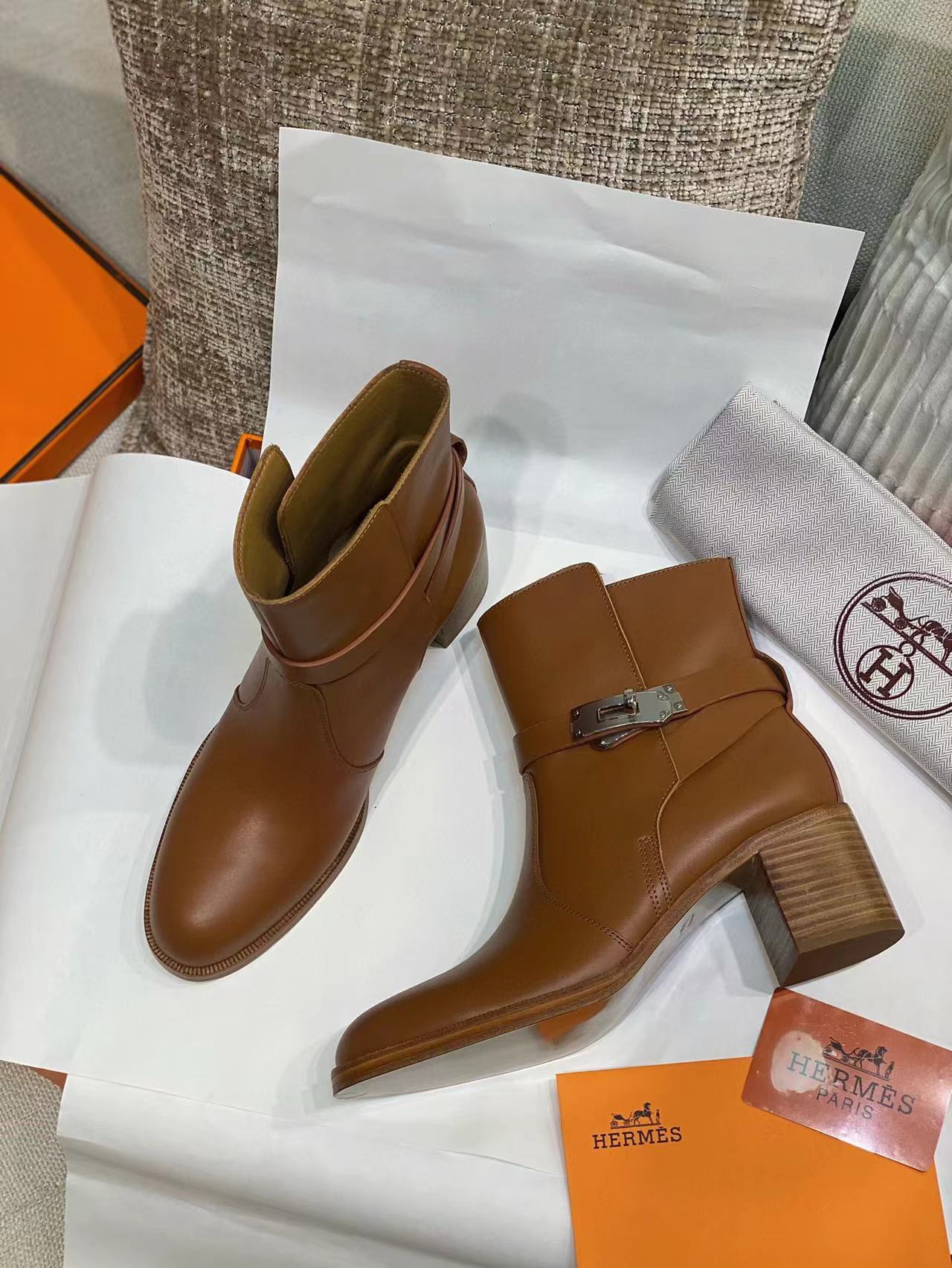 HERME5 高品質シープスキン ハイヒールブーツ【50％割引+送料無料】
