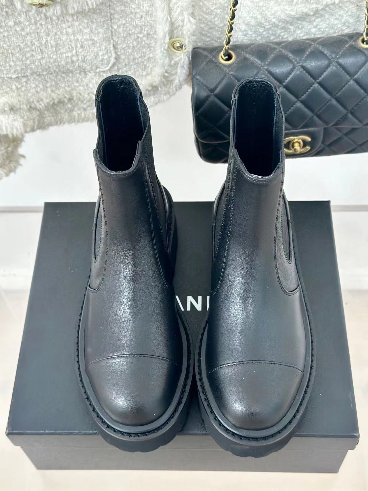CHANE1 高品質厚底ショートブーツ【50％割引+送料無料】