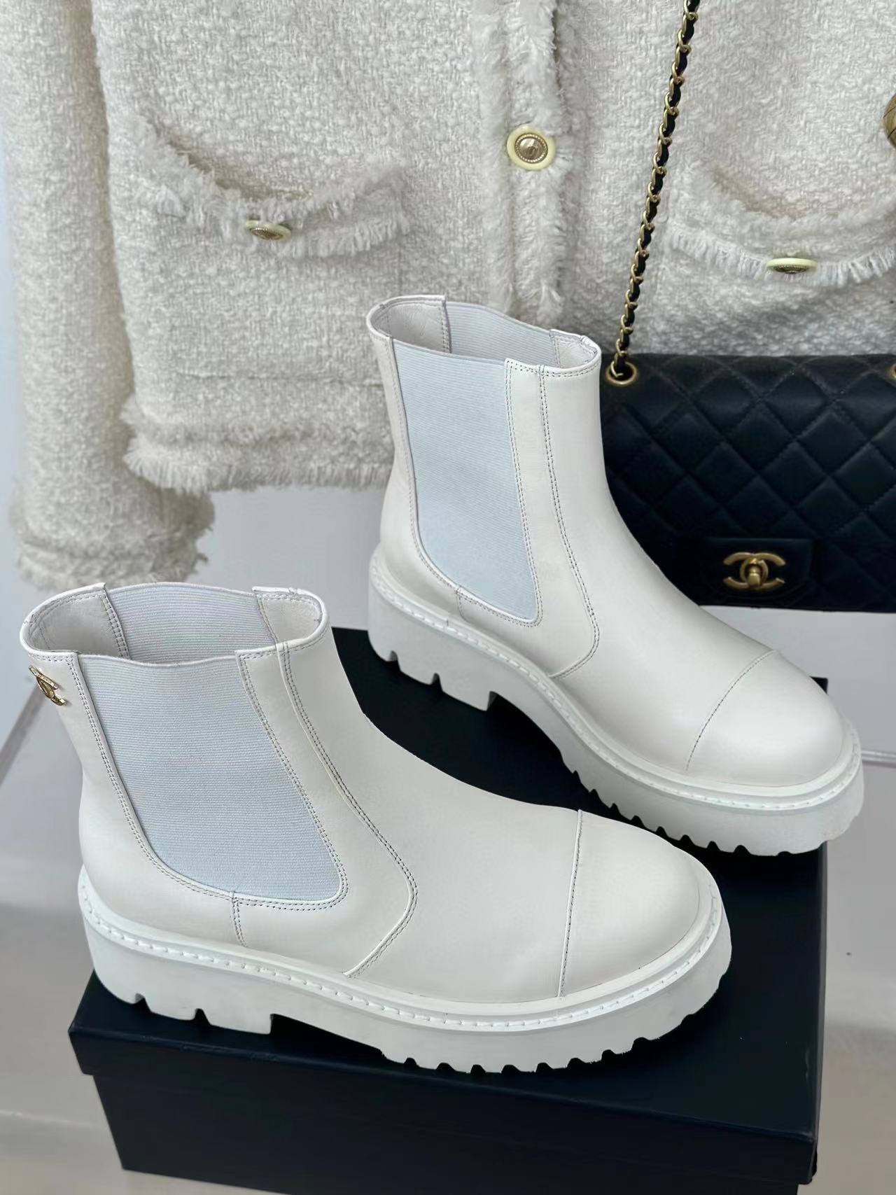 CHANE1 高品質厚底ショートブーツ【50％割引+送料無料】